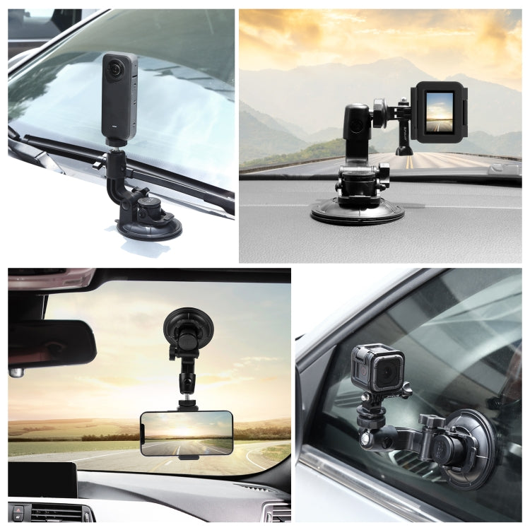 PULUZ Car Suction Cup Mount with Phone Clamp / Screw / Tripod Adapter - Holder by PULUZ | Online Shopping South Africa | PMC Jewellery | Buy Now Pay Later Mobicred