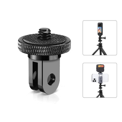 PULUZ 1/4 inch Screw Metal Tripod Mount Action Camera Adapter (Black) - Connection Mount by PULUZ | Online Shopping South Africa | PMC Jewellery