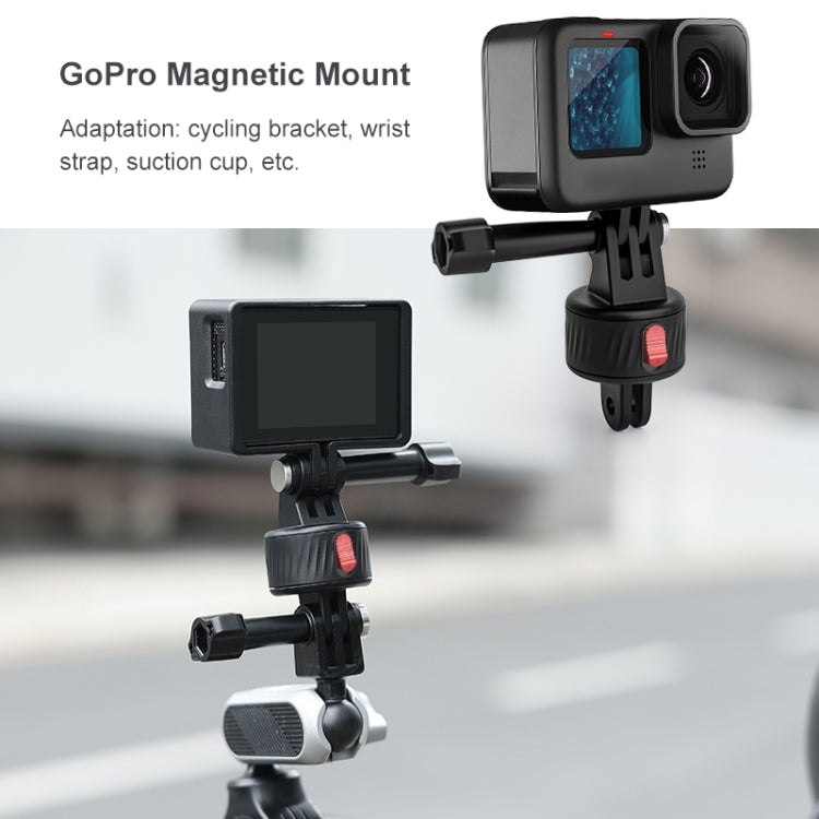 PULUZ Action Camera Magnetic Base Adapter (Black) - Connection Mount by PULUZ | Online Shopping South Africa | PMC Jewellery