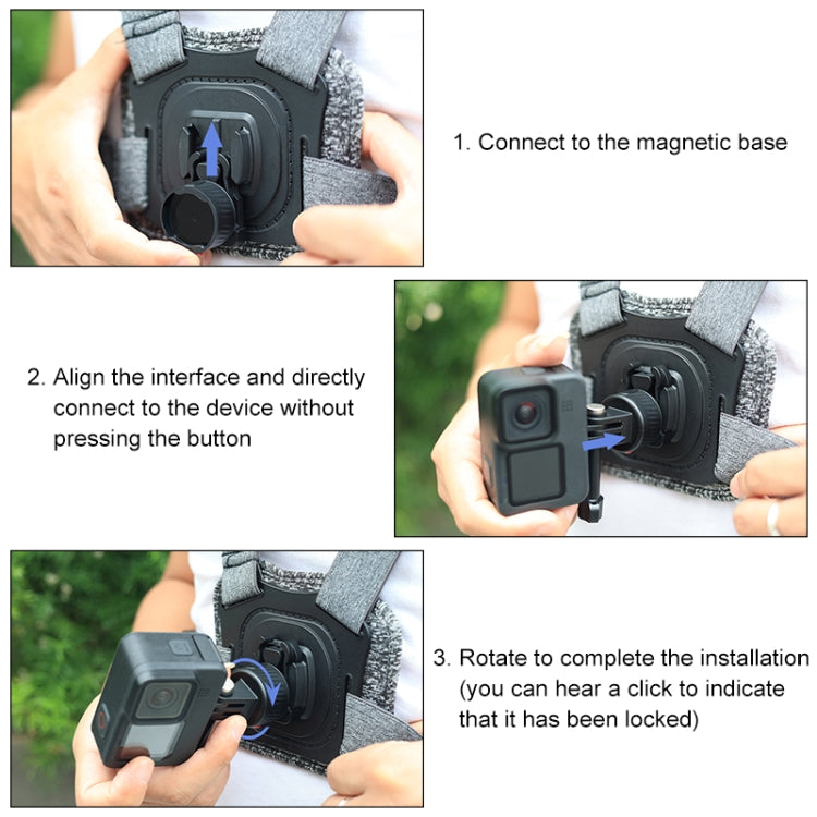 PULUZ Action Camera Quick Release Magnetic Base Adapter (Black) - Connection Mount by PULUZ | Online Shopping South Africa | PMC TechLife | Buy Now Pay Later Mobicred