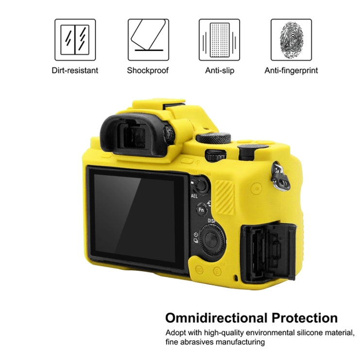 PULUZ Soft Silicone Protective Case for Sony ILCE-7MII / 7SMII / 7RMII(Yellow) - Protective Case by PULUZ | Online Shopping South Africa | PMC TechLife | Buy Now Pay Later Mobicred