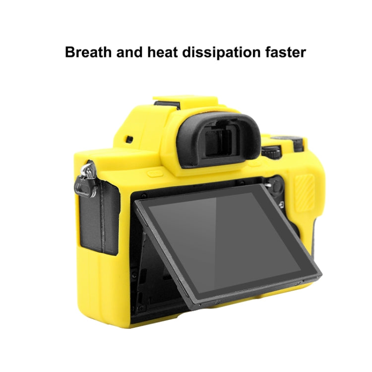 PULUZ Soft Silicone Protective Case for Sony ILCE-7MII / 7SMII / 7RMII(Yellow) - Protective Case by PULUZ | Online Shopping South Africa | PMC TechLife | Buy Now Pay Later Mobicred