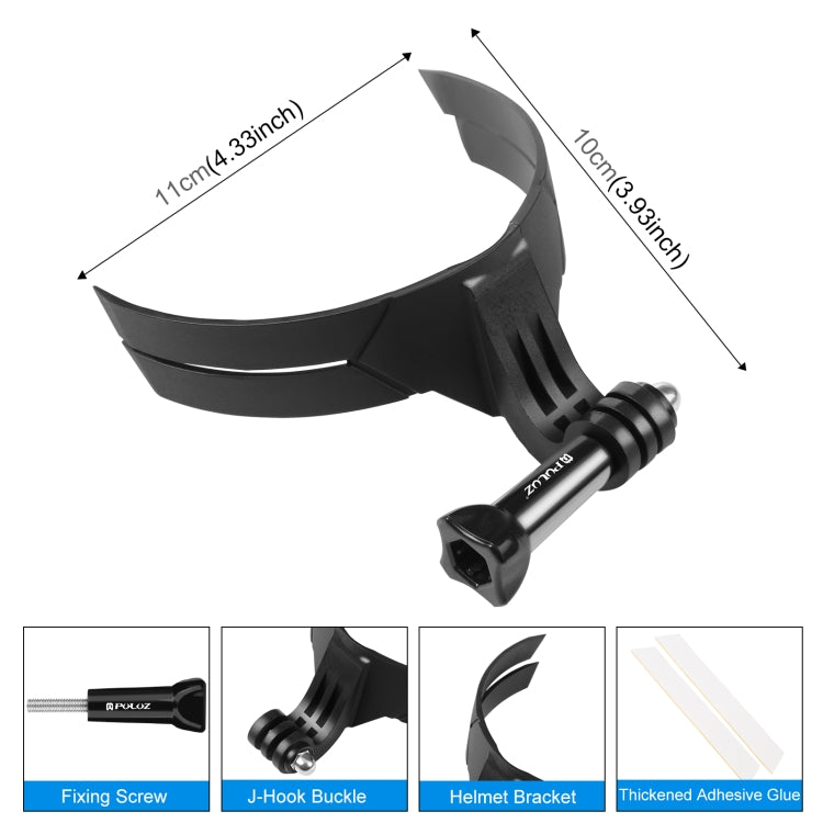 PULUZ Bending Action Camera Motorcycle Helmet Chin Mount (Black) - Helmet Mount by PULUZ | Online Shopping South Africa | PMC Jewellery