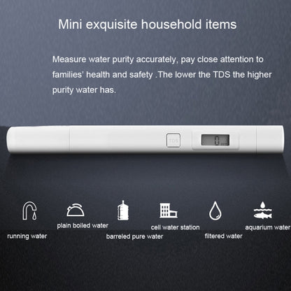 Original Xiaomi Superb Accurate Mini Exquisite Easy-to-use Water Purity Tester Water Quality TDS Tester(White) - PH & Moisture Meter by Xiaomi | Online Shopping South Africa | PMC Jewellery