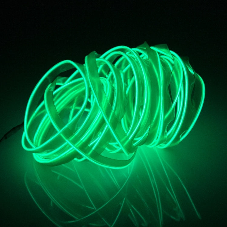 EL Cold Green Light Waterproof Flat Flexible Car Strip Light with Driver for Car Decoration, Length: 5m(Green) - free shipping - PMC TechLife - Order now!