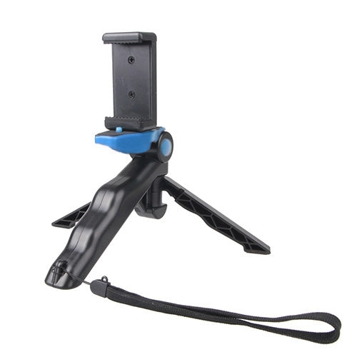 Portable Hand Grip / Mini Tripod Stand Steadicam Curve with Straight Clip for GoPro HERO 4 / 3 / 3+ / SJ4000 / SJ5000 / SJ6000 Sports DV / Digital Camera /  iPhone , Galaxy and other Mobile Phone(Blue) - Desktop Holder by PMC Jewellery | Online Shopping South Africa | PMC Jewellery