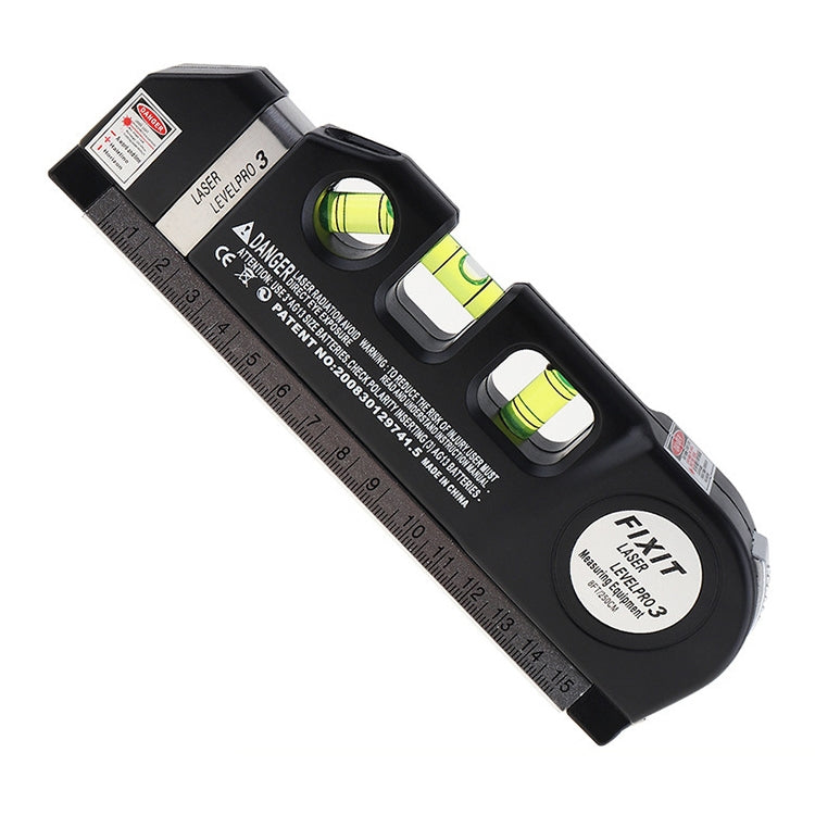 Laser Level with Tape Measure Pro 3 (250cm), LV-03(Black) - Laser Rangefinder by PMC Jewellery | Online Shopping South Africa | PMC Jewellery