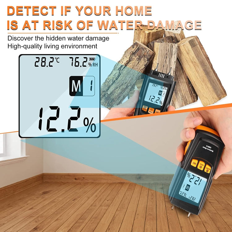 GM610 Digital Wood Moisture Meter(Black) - PH & Moisture Meter by PMC TechLife | Online Shopping South Africa | PMC TechLife | Buy Now Pay Later Mobicred
