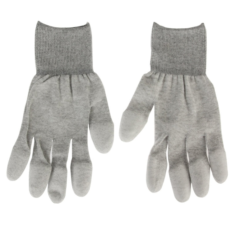 Anti Static ESD Safe Universal Size PU Fingertip Coating Gloves for Computer / Electronic / Phone Repair, Pair of 2(Grey) - Glove by PMC Jewellery | Online Shopping South Africa | PMC Jewellery