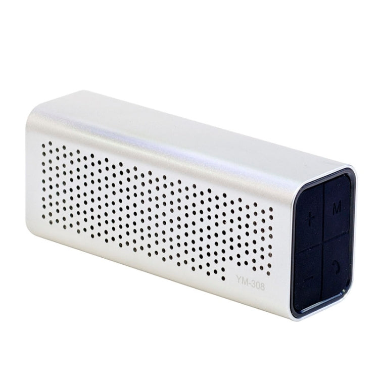 YM-308 Portable Rechargeable NFC Bluetooth Speaker, Support TF Card(Silver) - Desktop Speaker by PMC Jewellery | Online Shopping South Africa | PMC Jewellery