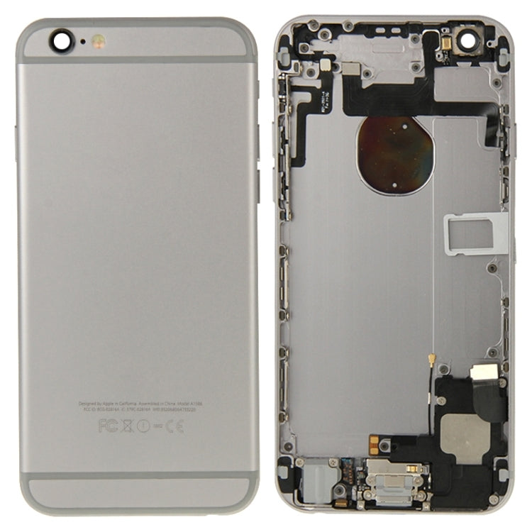 Full Housing Back Cover with Power Button & Volume Button Flex Cable & Charging Port Flex Cable & Speaker Ringer Buzzer for iPhone 6(Grey) - iPhone 6/6 Plus Parts by PMC TechLife | Online Shopping South Africa | PMC TechLife