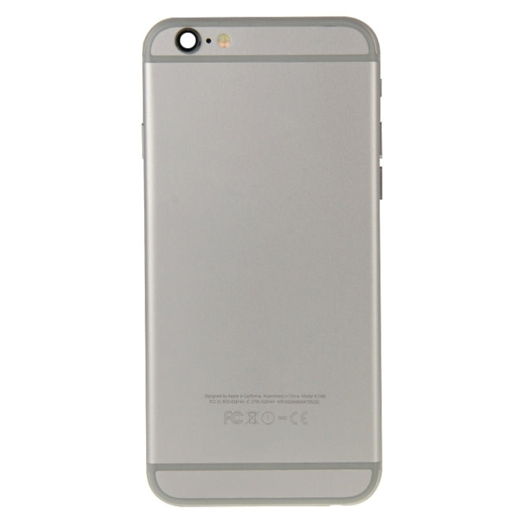 Full Housing Back Cover with Power Button & Volume Button Flex Cable & Charging Port Flex Cable & Speaker Ringer Buzzer for iPhone 6(Grey) - iPhone 6/6 Plus Parts by PMC TechLife | Online Shopping South Africa | PMC TechLife