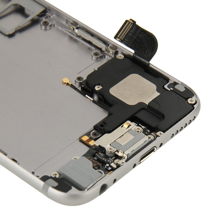 Full Housing Back Cover with Power Button & Volume Button Flex Cable & Charging Port Flex Cable & Speaker Ringer Buzzer for iPhone 6(Grey) - iPhone 6/6 Plus Parts by PMC TechLife | Online Shopping South Africa | PMC TechLife