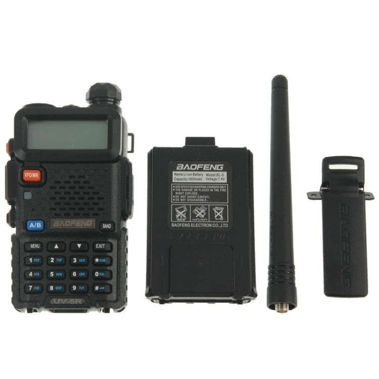 BAOFENG UV-5R Professional Dual Band Transceiver FM Two Way Radio Walkie Talkie Transmitter(Black) - free shipping - PMC TechLife - Order now!