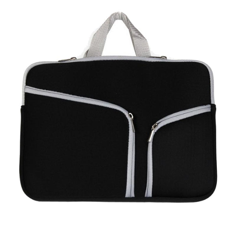 Double Pocket Zip Handbag Laptop Bag for Macbook Air 13 inch(Black) - free shipping - PMC TechLife - Order now!