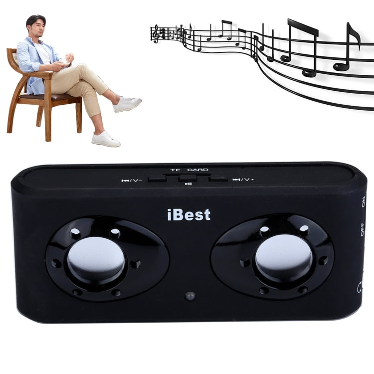iBest Portable Stereo Rechargeable Speaker(Black) - Desktop Speaker by PMC TechLife | Online Shopping South Africa | PMC TechLife