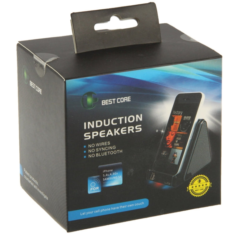 Wireless Magic Audio Amplifying Induction Speaker Holder for iPhone 5 & 5S & 5C / 4 & 4S (Black) - Desktop Speaker by PMC TechLife | Online Shopping South Africa | PMC TechLife