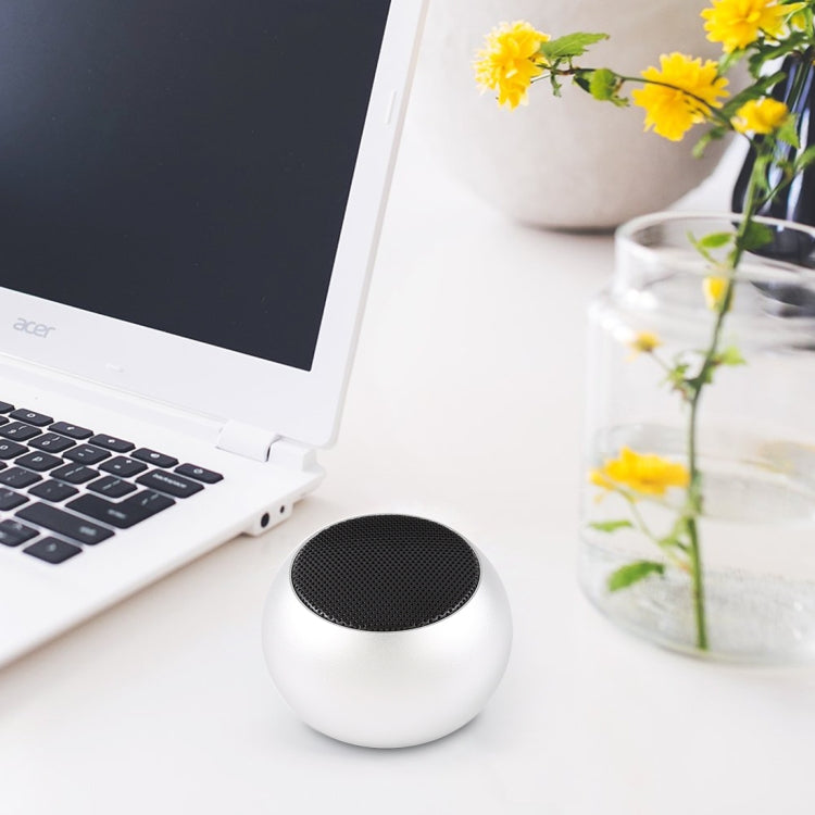 Mini Metal Wireless Bluetooth Speaker,  Hands-free, LED Indicator(Silver) - Desktop Speaker by PMC TechLife | Online Shopping South Africa | PMC TechLife