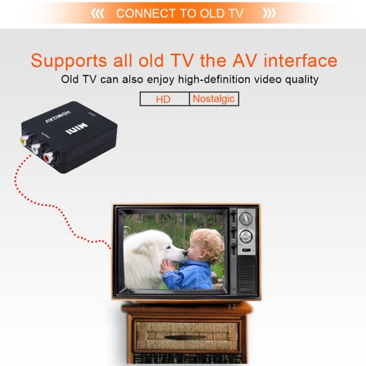 VK-126 Mini HD HDMI to AV/CVBS Video Converter Adapter - free shipping - PMC TechLife - Order now!