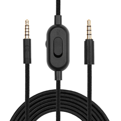 ZS0159 For Logitech G433 / G233 / G Pro / G Pro X 3.5mm Male to Male Gaming Headset Audio Cable with Wire-controlled, Cable Length: 2m(Black) - Headset Accessories by PMC Jewellery | Online Shopping South Africa | PMC Jewellery