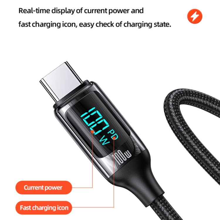 USAMS US-SJ559 U78 USB-C / Type-C to USB-C / Type-C PD100W Fast Charge Digital Data Cable, Cable Length: 3m (Black) - USB-C & Type-C Cable by USAMS | Online Shopping South Africa | PMC Jewellery