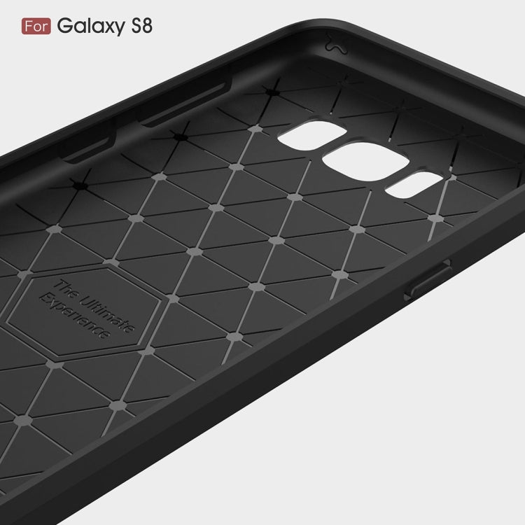 For Galaxy S8 Brushed Carbon Fiber Texture Shockproof TPU Protective Cover Case (Black) - free shipping - PMC TechLife - Order now!
