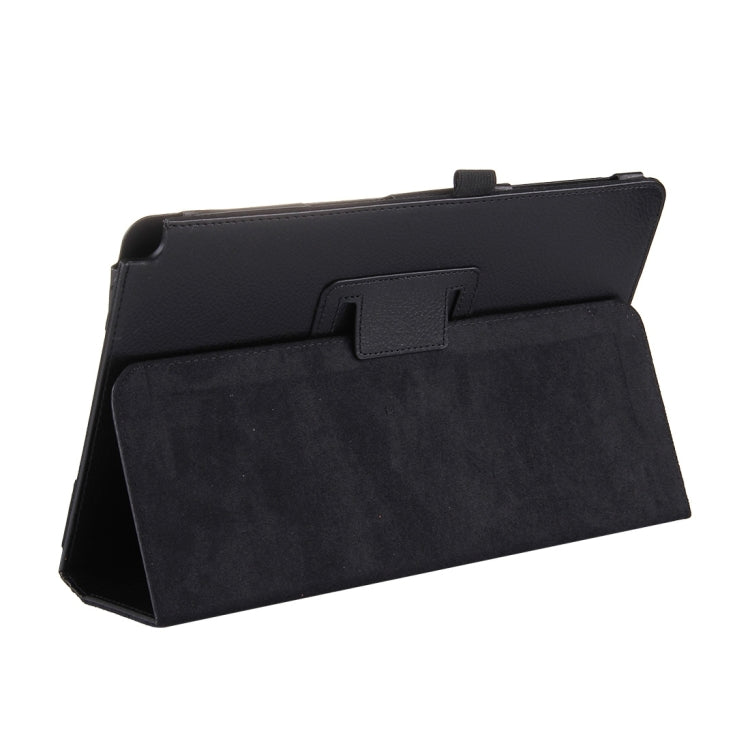 For Galaxy Tab A 10.1 (2016) / P585 Litchi Texture Horizontal Flip Leather Case with Holder(Black) - Tab A 10.1 by PMC TechLife | Online Shopping South Africa | PMC TechLife | Buy Now Pay Later Mobicred