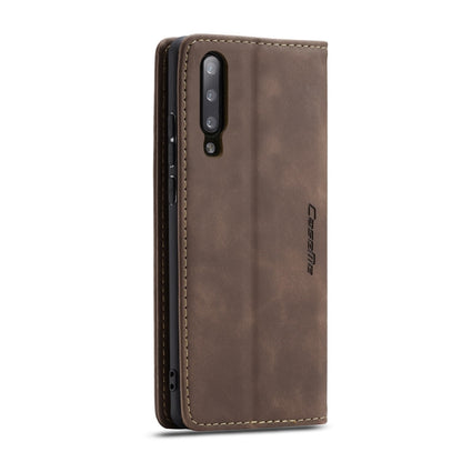 CaseMe-013 Multifunctional Retro Frosted Horizontal Flip Leather Case for Galaxy A30S / A50S / A50, with Card Slot & Holder & Zipper Wallet & Photo Frame(Coffee) - Galaxy Phone Cases by CaseMe | Online Shopping South Africa | PMC Jewellery | Buy Now Pay Later Mobicred