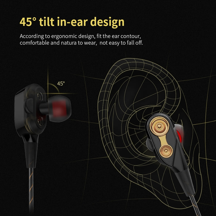 QKZ CK8 HiFi In-ear Four Unit Sports Music Headphones (Black) - Sport Earphone by QKZ | Online Shopping South Africa | PMC Jewellery