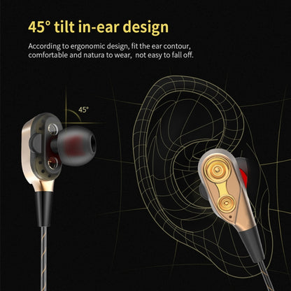 QKZ CK8 HiFi In-ear Four Unit Sports Music Headphones (Gold) - Sport Earphone by QKZ | Online Shopping South Africa | PMC Jewellery