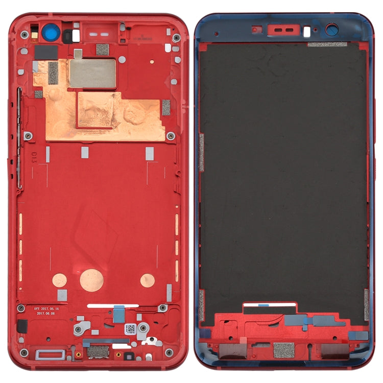 Front Housing LCD Frame Bezel Plate for HTC U11(Red) - Full Housing Cover by PMC Jewellery | Online Shopping South Africa | PMC Jewellery