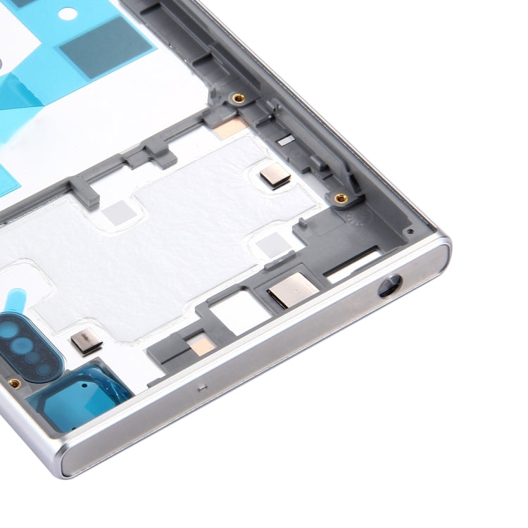 Back Battery Cover + Back Battery Bottom Cover + Middle Frame for Sony Xperia XZ(Silver) - Back Cover by PMC TechLife | Online Shopping South Africa | PMC TechLife