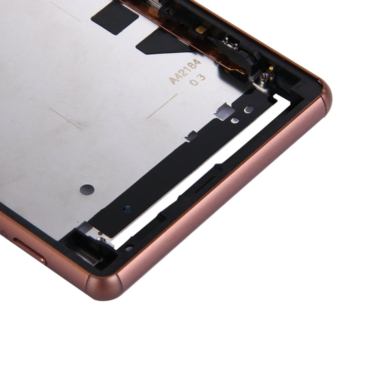 Single SIM Front Housing LCD Frame Bezel for Sony Xperia Z3(Brown) - Frame Bezel Plate by PMC TechLife | Online Shopping South Africa | PMC TechLife | Buy Now Pay Later Mobicred