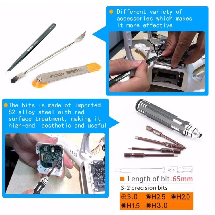 JAKEMY JM-P14 Welding Repair Tools Set Toolbox Bag Wire Stripper Pliers Screwdriver, US Plug - free shipping - PMC TechLife - Order now!