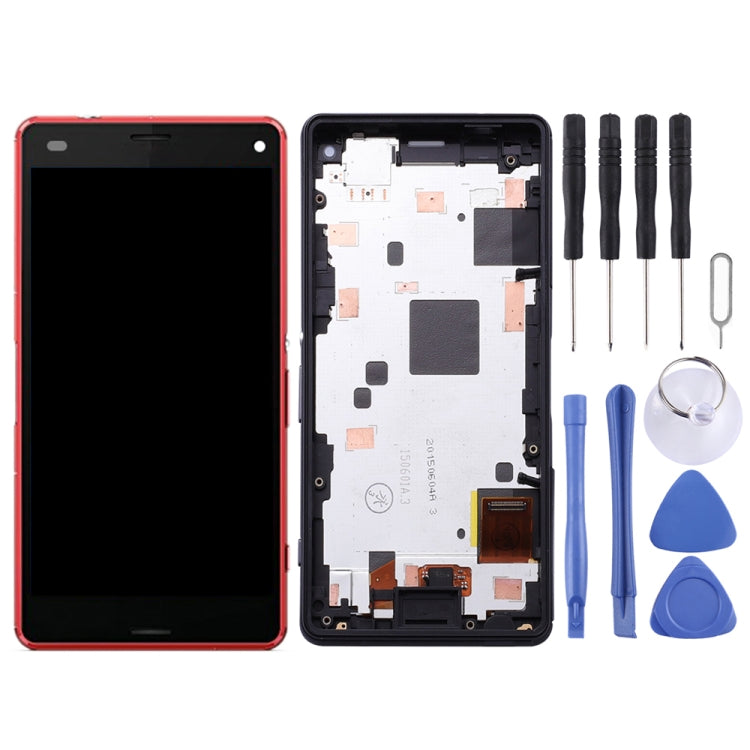 OEM LCD Screen for Sony Xperia Z3 Mini Compact Digitizer Full Assembly with Frame(Red) - LCD Screen by PMC Jewellery | Online Shopping South Africa | PMC Jewellery