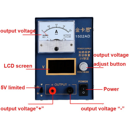 Kaisi KS-1502AD 15V 2A DC Power Supply Voltage Regulator Stabilizer Ammeter Adjustable Power Supply Repair Tools , US Plug - Power Supply by Kaisi | Online Shopping South Africa | PMC Jewellery