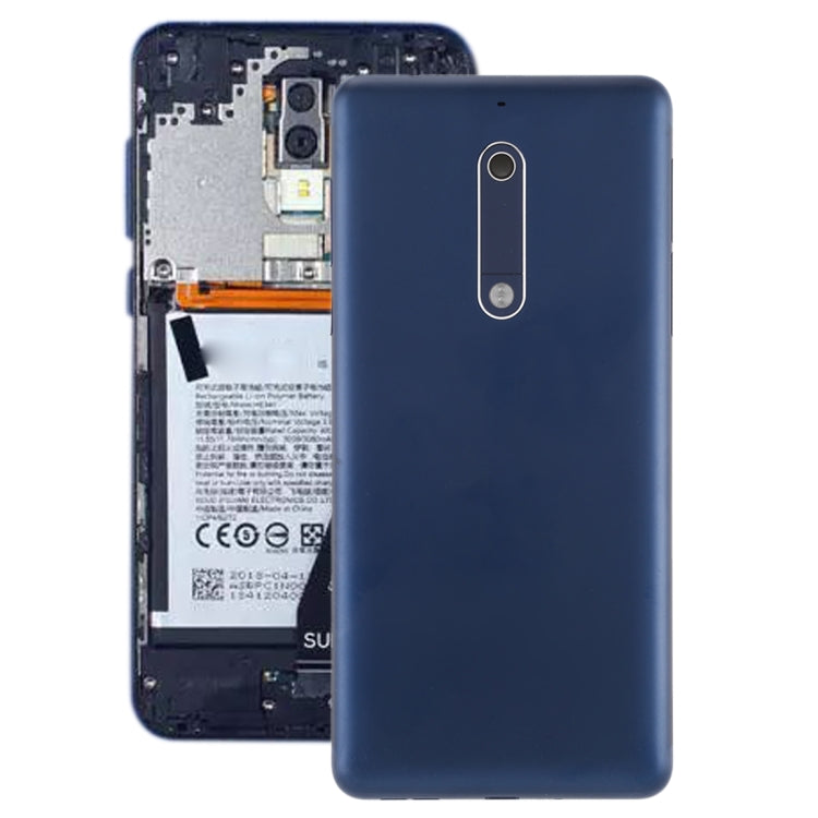 Battery Back Cover with Camera Lens & Side Keys for Nokia 5(Blue) - Back Cover by PMC TechLife | Online Shopping South Africa | PMC TechLife