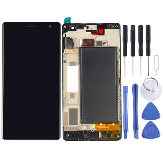 TFT LCD Screen for Nokia Lumia 730 Digitizer Full Assembly with Frame (Black) - LCD Screen by PMC Jewellery | Online Shopping South Africa | PMC Jewellery