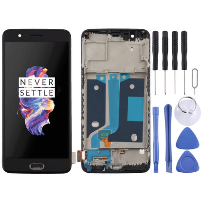 For OnePlus 5 A5000 TFT Material LCD Screen and Digitizer Full Assembly with Frame (Black) - LCD Screen by PMC Jewellery | Online Shopping South Africa | PMC Jewellery