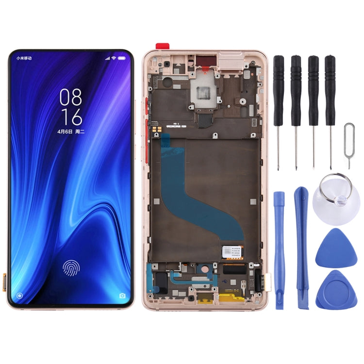 OLED LCD Screen for Xiaomi Redmi K20 / Redmi K20 Pro / 9T Pro Digitizer Full Assembly with Frame(Gold) - free shipping - PMC TechLife - Order now!