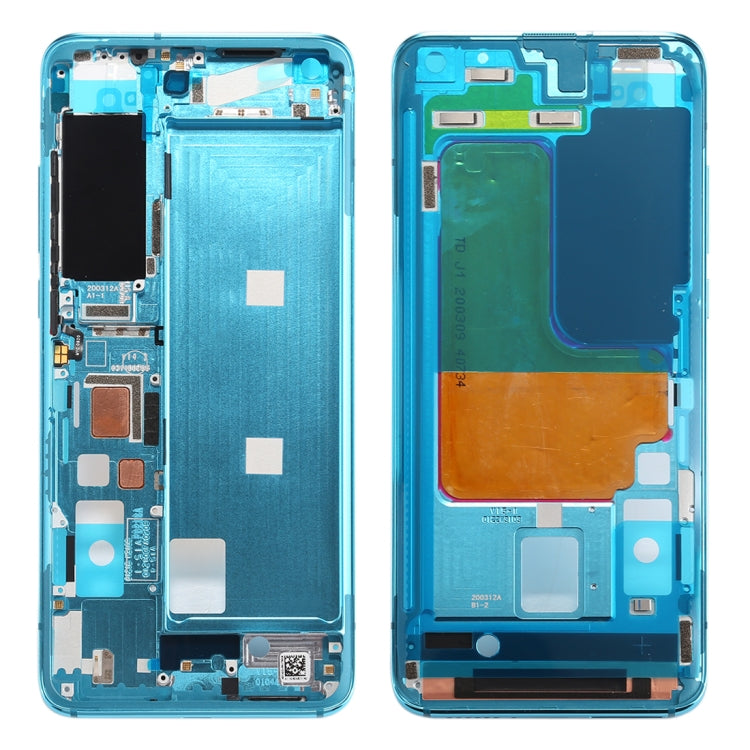 Front Housing LCD Frame Bezel Plate for Xiaomi Mi 10 5G / Mi 10 Pro 5G(Blue) - Frame Bezel Plate by PMC Jewellery | Online Shopping South Africa | PMC Jewellery