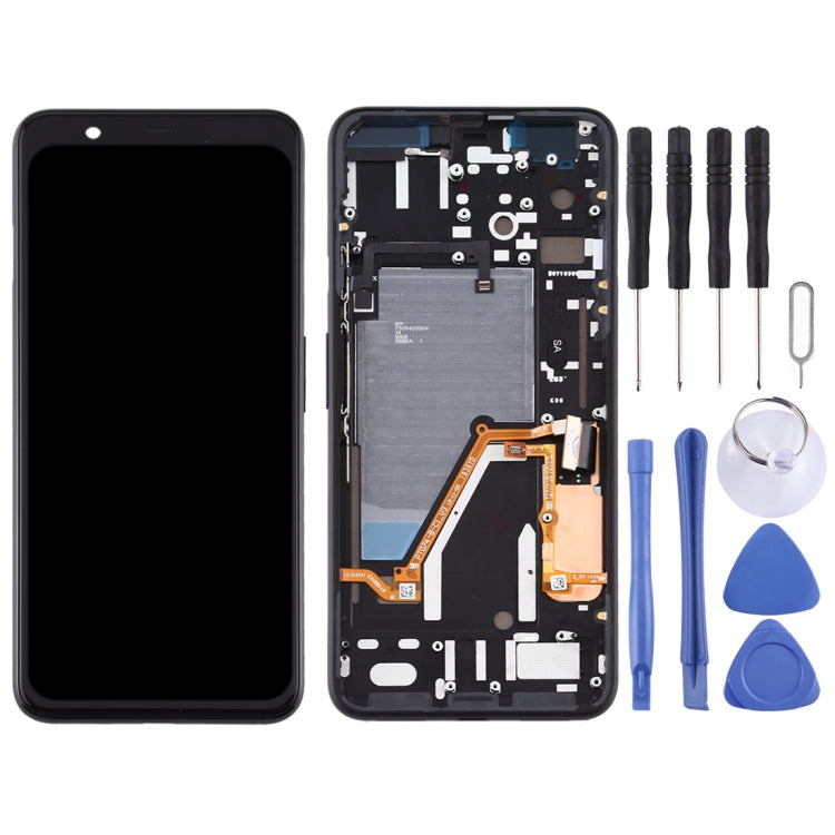 LCD Screen and Digitizer Full Assembly with Frame for Google Pixel 4XL (Black) - free shipping - PMC TechLife - Order now!