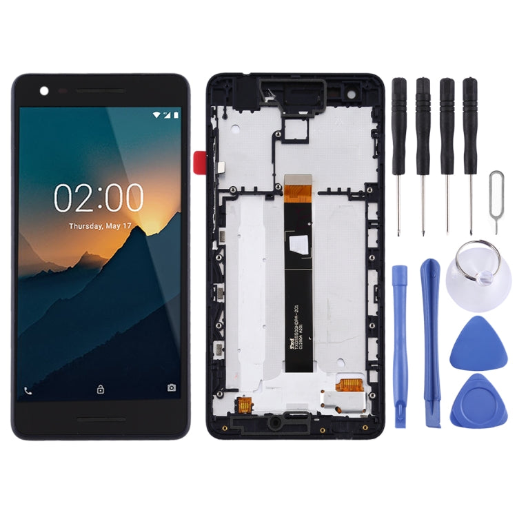 TFT LCD Screen for Nokia 2.1 Digitizer Full Assembly with Frame (Black) - free shipping - PMC TechLife - Order now!