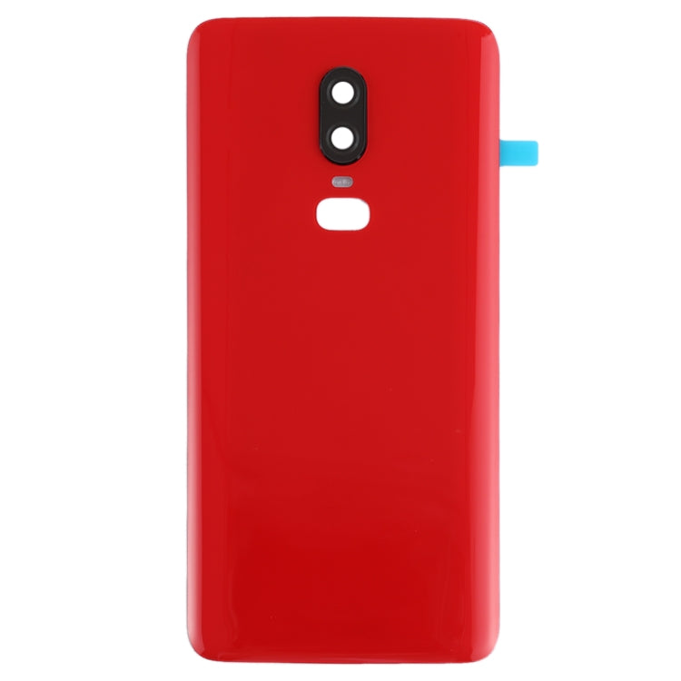 For OnePlus 6 Smooth Surface Battery Back Cover (Red) - Back Cover by PMC TechLife | Online Shopping South Africa | PMC TechLife