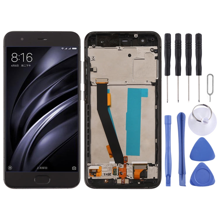 TFT LCD Screen for Xiaomi Mi 6 Digitizer Full Assembly with Frame(Black) - LCD Screen by PMC Jewellery | Online Shopping South Africa | PMC Jewellery