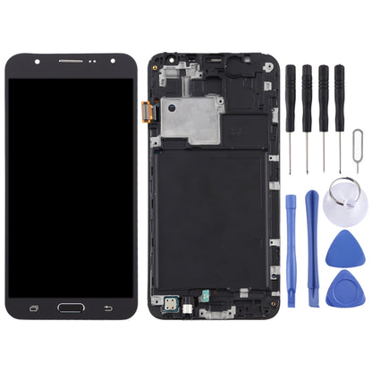 TFT LCD Screen for Galaxy J7 (2015) / J700F Digitizer Full Assembly with Frame (Black) - LCD Screen by PMC Jewellery | Online Shopping South Africa | PMC Jewellery