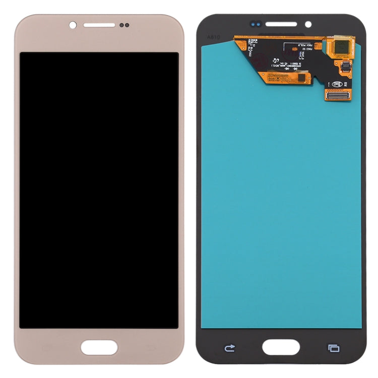 OLED LCD Screen for Samsung Galaxy A8 (2016) / SM-A810 with Digitizer Full Assembly (Gold) - LCD Screen by PMC Jewellery | Online Shopping South Africa | PMC Jewellery