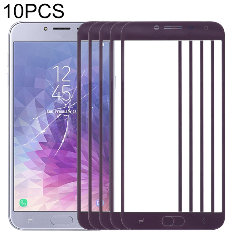 For Samsung Galaxy J4 (2018) 10pcs Front Screen Outer Glass Lens (Purple) - Outer Glass Lens by PMC Jewellery | Online Shopping South Africa | PMC Jewellery
