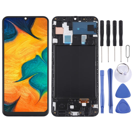 Original Super AMOLED LCD Screen for Samsung Galaxy A30 SM-A305 Digitizer Full Assembly with Frame (Black) - LCD Screen by PMC Jewellery | Online Shopping South Africa | PMC Jewellery