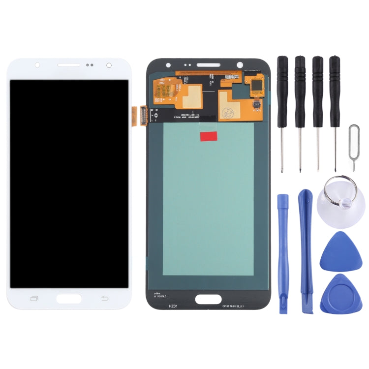 OLED LCD Screen for Samsung Galaxy J7 SM-J700 With Digitizer Full Assembly (White) - LCD Screen by PMC Jewellery | Online Shopping South Africa | PMC Jewellery
